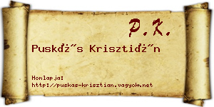 Puskás Krisztián névjegykártya